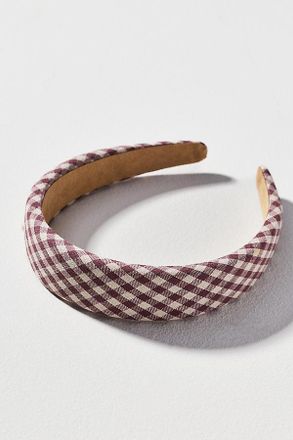 Anthropologie Plaid Puffy Headband