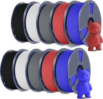 OEM Filamento Para Impresora 3d, Material Pla, Acabado Mate, Bk Wt Gy Rd Bl