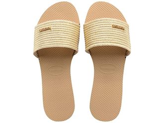 Havaianas You Malta Metallic Flip Flop Sandal Womens Shoes Golden : EU 41-42 (US Mens 9-10 - Womens 11-12) M, Textile