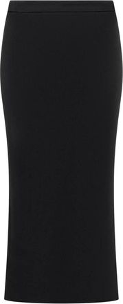 Givenchy Midi Kickback Rok - Dames - Midirokken - Zwart - S - Leer - Rokken