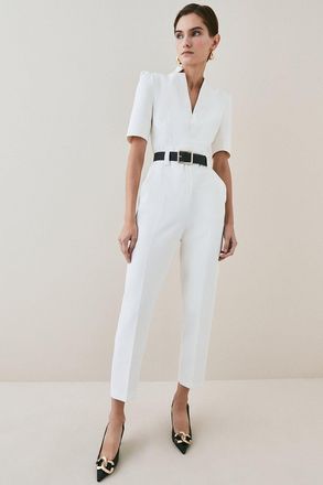 Karen Millen Petite Forever Belted Jumpsuit