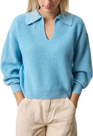 Lilla P Easy Fit Keyhole Rib Sweater