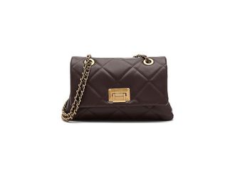 Aldo Goldenshinerr Cross Body Womens Handbags Dark Brown, Polyurethane