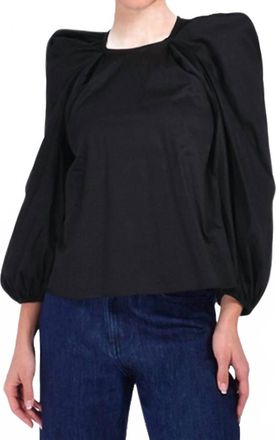 Kika Vargas Hitomi Balloon Sleeves Top In Black