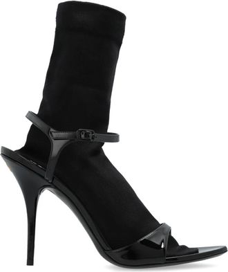 Balenciaga Hakken schoenen Avenue Sock - Dames - Sandalen met hakken - Zwart - 36 EU - Leer - Schoenen