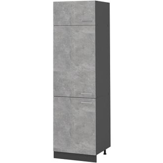 Vicco Armario Para Frigor&iacute;fico Empotrado R-line, Hormig&oacute;n, 60 Cm