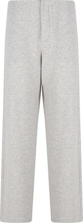 Max Mara Broek - Dames - Straight fit broeken - Grijs - M - Wol - Broeken