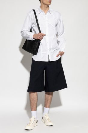 Comme Des Gar&ccedil;ons Comme Des Gar&ccedil;ons Shirt Wide-leg Shorts, Mens, Navy Blue