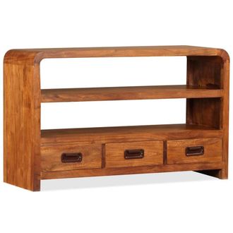 Berkfield Home TV Cabinet Solid Wood Acacia 90x30x55 cm in Brown | Size: 90 x 30 x 55 cm