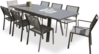 DCB Garden Stockholm - Conjunto De Comedor De Jard&iacute;n 8 Plazas De Aluminio - Dcb Garden