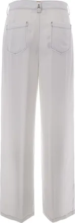 Patrizia Pepe Womens Jeans Wide Leg Tencel Super Bleach White Lyocell
