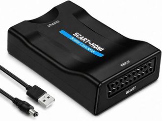 OEM Adattatore Scart A Hdmi 720p/1080p, Convertitore Scart A Hdmi Per Tv, Monitor, Proiettore, Audio E Video Hd Scart Compatibile Con Ps3, Dvd, Vhs, Xbox,