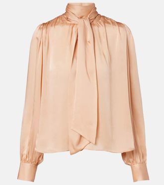 Ulla Johnson Ornament tie-neck silk chiffon blouse