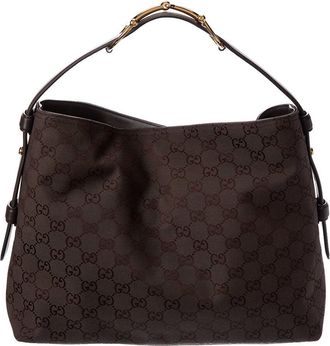 Gucci Beatrix Medium Gg Canvas & Leather Tote