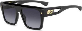 Dsquared2 Zonnebril D2 0127/S - unisex - Zonnebrillen - Zwart - 56 MM - Accessoires