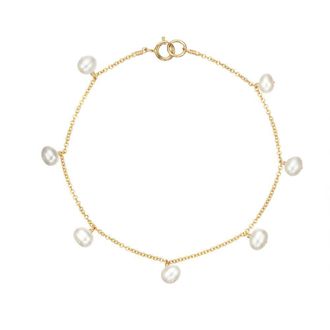Lily & Roo Gold Pearl Drop Bracelet