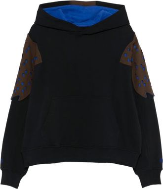 Kiko Kostadinov x Fox Lab perforated fleece hoodie - Black