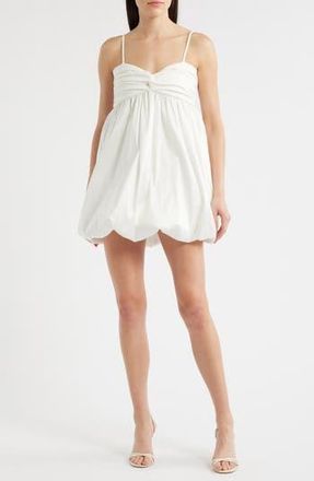 LIKELY Serefina Mixed Media Bubble Minidress in White at Nordstrom Rack, Size 14