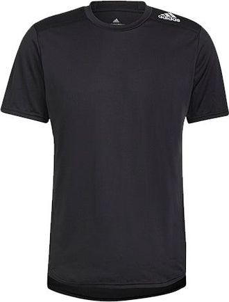 adidas Printing Logo Casual Breathable Short Sleeve Black HC9836