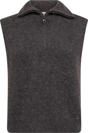 Mos Mosh Almine Thora Knit Vest - Jackets - Mujer - Gris - XS