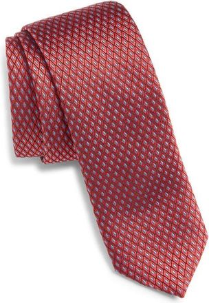 BOSS Jacquard Silk Tie in Beet Red at Nordstrom