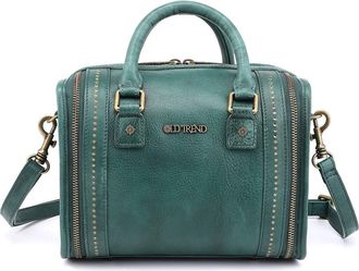 OLD TREND Mini Trunk Leather Crossbody Bag in Vintage Green at Nordstrom Rack