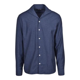 Sonrisa Collo Loropiana Shirt - Heren - Casual Overhemden - Blauw - 2XL - Katoen - Overhemden