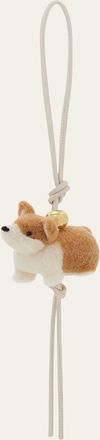 Loewe Corgi Charm in Leather and Wool