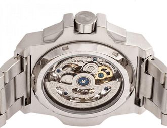 Reign Mens Commodus Automatic Skeleton Bracelet Watch - Silver Stainless Steel - One Size