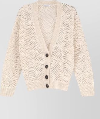 Brunello Cucinelli ribbed v-neck mohair cardigan