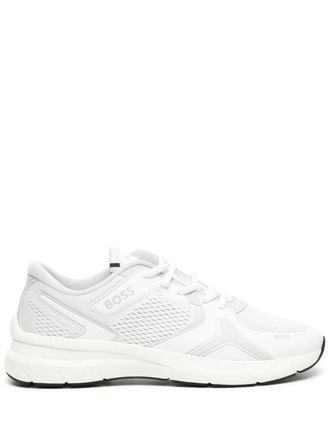 BOSS logo-print sneakers - White