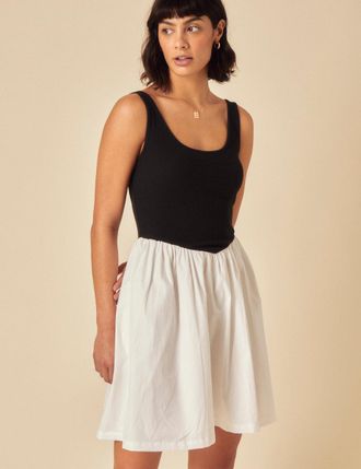 Nobody's Child Black And White Contrast Mini Dress