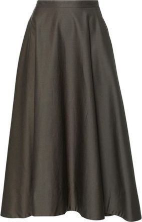 Blanca Vita Gengy midi skirt - women - Cotton/Elastane - 42 - Grey