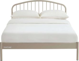 Pantone Cama 140x190 metal gris topo somier incluido