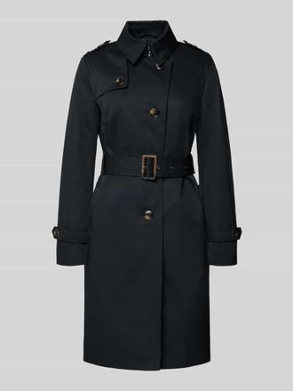 Jake*s Casual Trenchcoat mit Stoffg&uuml;rtel in Black, Gr&ouml;&szlig;e 34