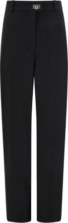 Ferragamo Pantaloni sartoriali con fibbia - Nero