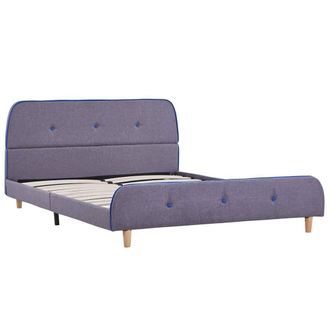 Berkfield Home Bed Frame Light Grey Fabric 135x190 cm Double