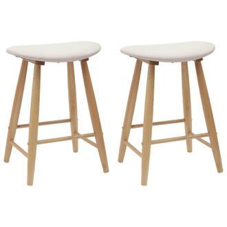 vidaXL Sillas De Comedor 2 Pcs Natural 46 X 37 X 63 Cm Vidaxl