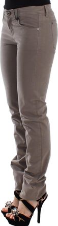 Ermanno Scervino Womens Taupe Beige Slim Jeans Denim Pants Skinny Cotton