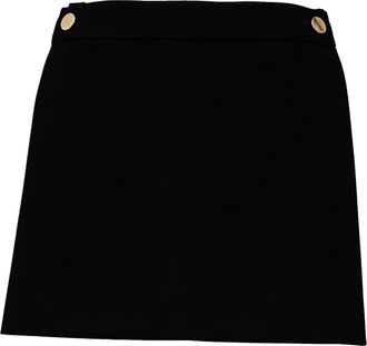 Sportmax Twill Viscose Shorts with Custom Waistband and Removable Panel