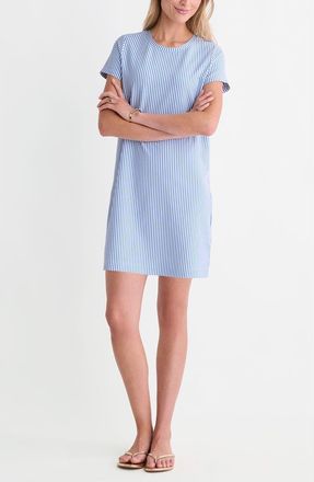 Vineyard Vines Seersucker Stripe Knit Dress in Feeder Breaker Blue at Nordstrom, Size X-Small