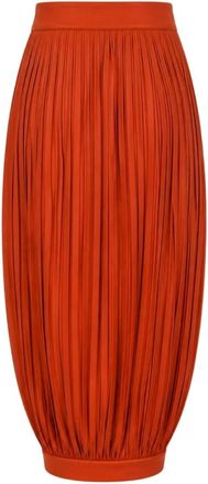 Rowen Rose Puffball Midi Rok - Dames - Midirokken - Rood - 2XS - Polyester - Rokken