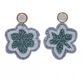 Mignonne Gavigan Womens Aamir Drop Earrings In Blue Pearl