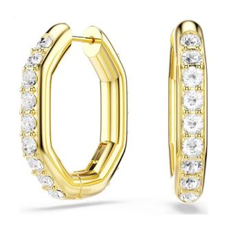 Swarovski Dextera Gold-Tone Octagon Hoops