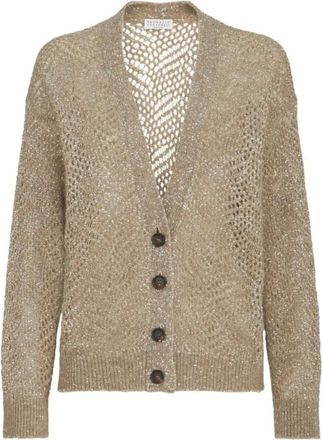 Brunello Cucinelli Dames, Truien, Bruin, Maat: S