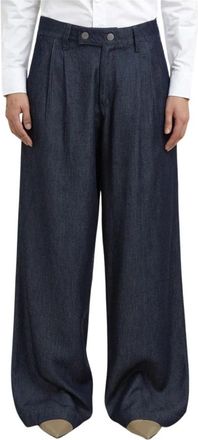 G-Star Pleated Chino - Dames - Wijde Broeken - Blauw - W26 L32 - Denim - Broeken