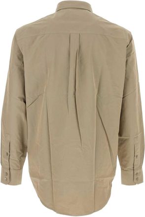 Burberry Mens Poplin Cotton Shirt Beige