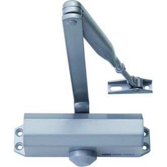 OEM Cierrapuertas Con Brazo De Comp&aacute;s De Fuerza, Tecnolog&iacute;a De Cremallera Y Pi&ntilde;&oacute;n, Color Plata