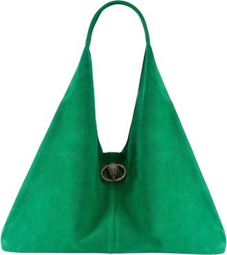 Kurt Geiger Chelsea Large Slouch Hobo Bag - Dames - Schoudertassen - Groen - ONE Size - Leer - Tassen