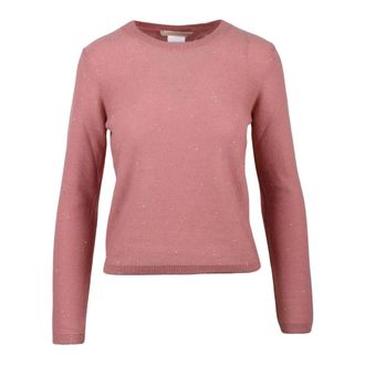 Pennyblack Pullover met ronde hals en strass - Dames - Ronde hals truien - Roze - L - Wol - Truien & Vesten